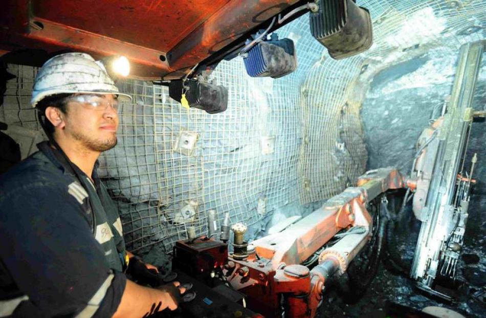 Jumbo drill rig operator Shaun "junior" Thomson.