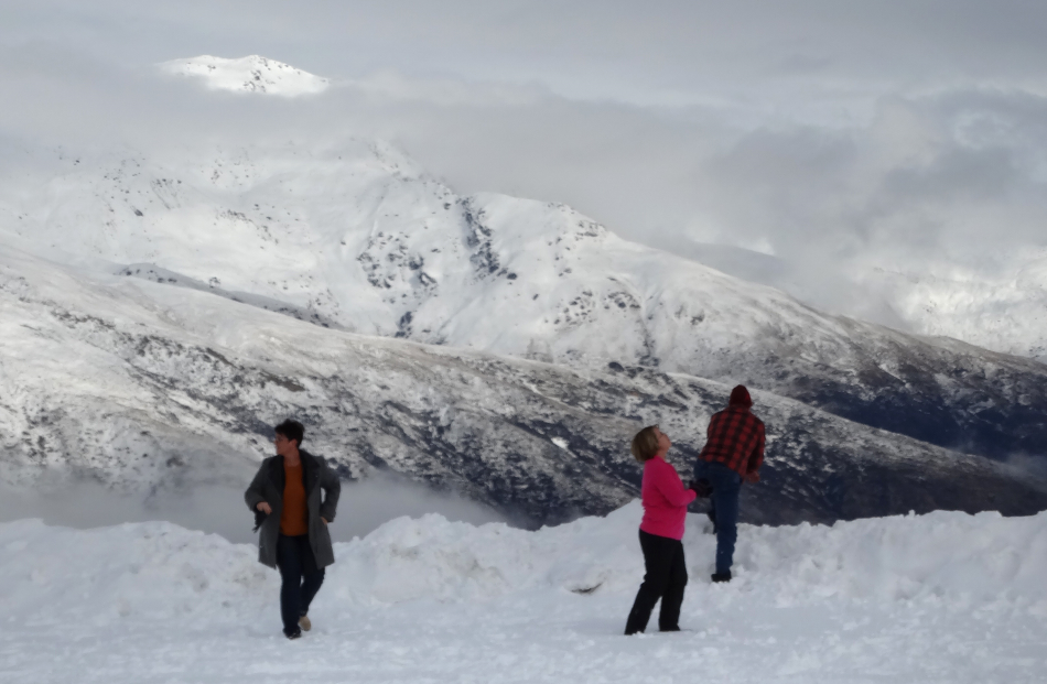 Western Australians Julie Purslowe and Gaye and Tony Wallace, holidaying in Wanaka, made the trip...