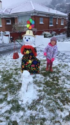 Tropical snow lady in Northeast Valley. Photo Tess Trotter
