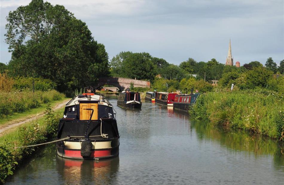 The mooring at Braunston is a peaceful end to a busy nine-lock day.