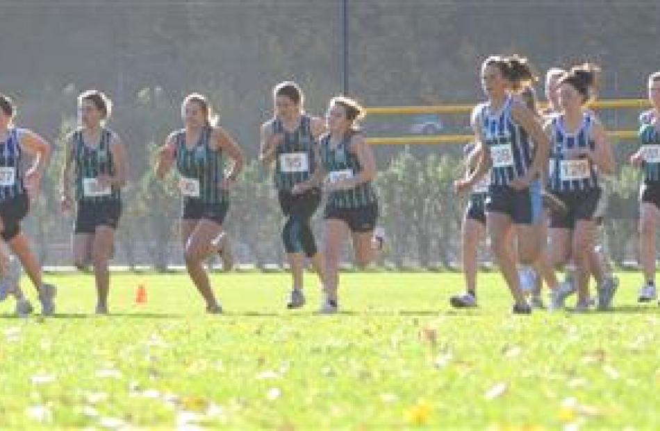 The senior girls field in action