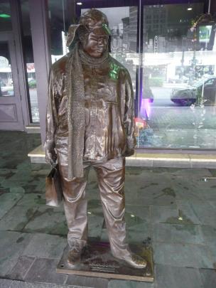 A statue of Ignatius Reilly from John Kennedy Toole’s A Confederacy of Dunces stands outside the...