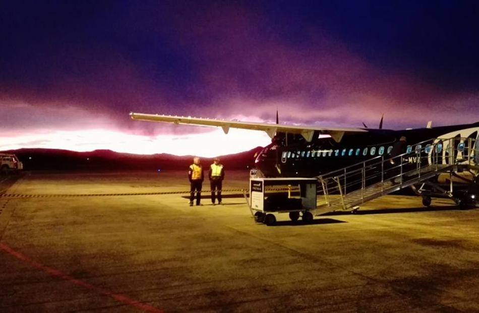 Out at the airport. Photo Aaron Hannah