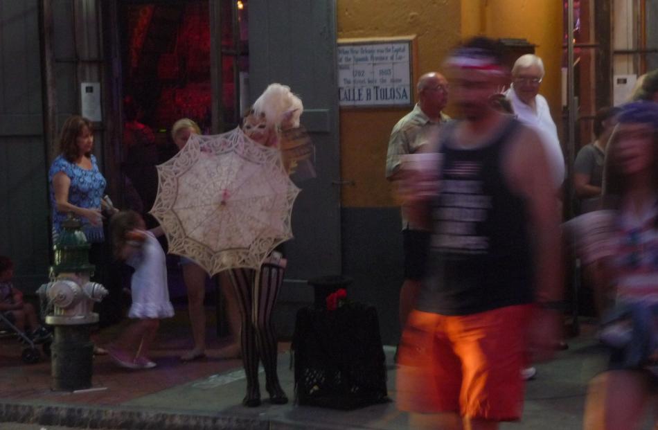 A gay pride reveller dresses up for this year's New Orleans Gay Pride Week parade. PHOTO: PAM JONES 
