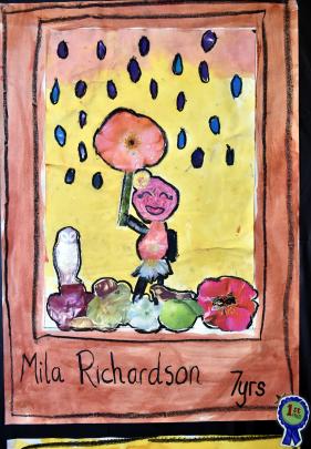 Mila Richardson's (7) award winning artwork.