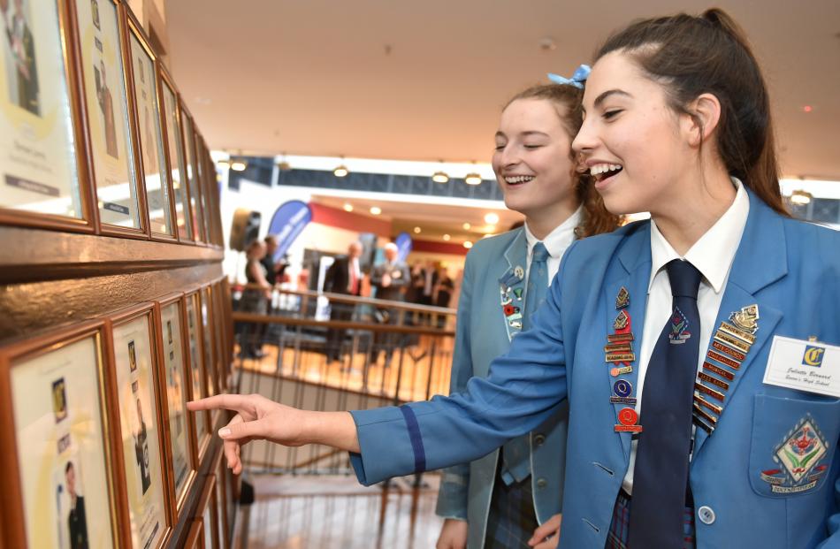 St Hilda’s Collegiate School pupil Holly Armstrong (left) and Queen’s High School pupil Juliette...