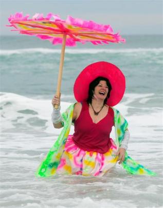 A participant enjoying a dip at St Clair beach during the 2008 Polar Plunge held at St Clair...