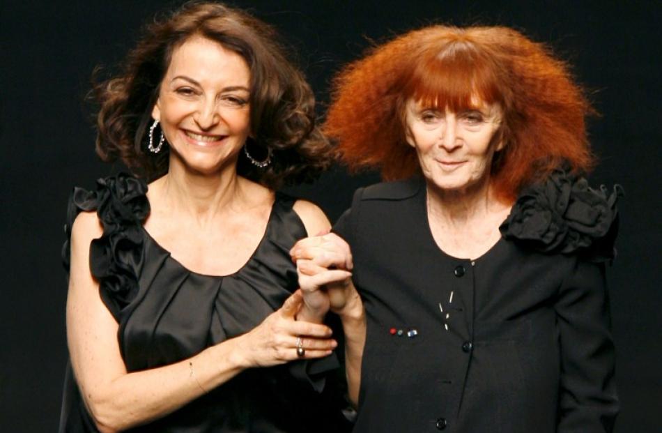 Sonia Rykiel with daughter Nathalie, who remains a consultant for the fashion brand, despite it being sold to Hong Kong investors in 2012. Photo: Reuters 