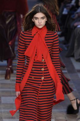 Sonia Rykiel Fall/Winter 2016/2017. Stripy knits are a trademark of the fashion house's style. Photo: Getty Images 