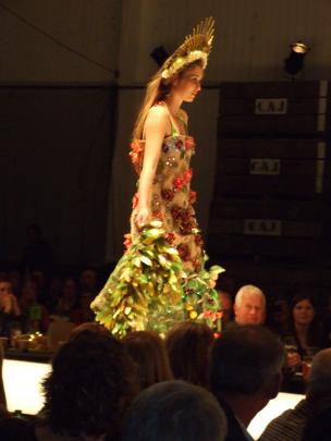 The supreme winning garment, modelled by Erin Vernon, paid tribute to the importance of...