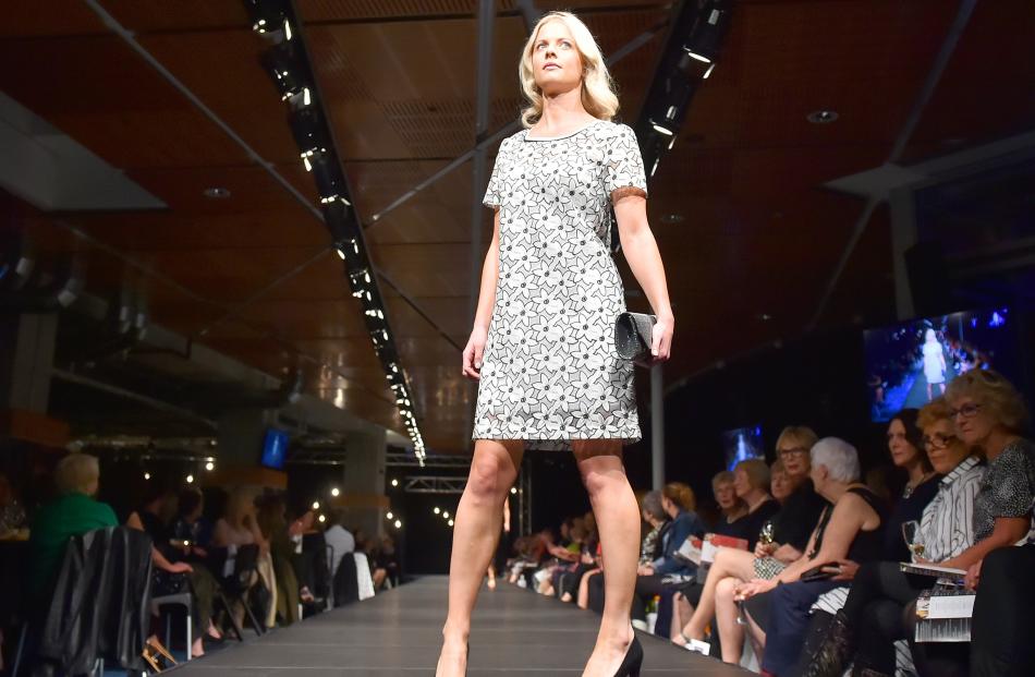 Emma Diamond, star of TV3’s The Block, takes a turn on the catwalk during the Zonta  Spring...