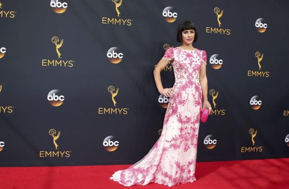 Actress Constance Zimmer of "UnReal" is nominated for Outstanding Supporting Actress in a Drama...