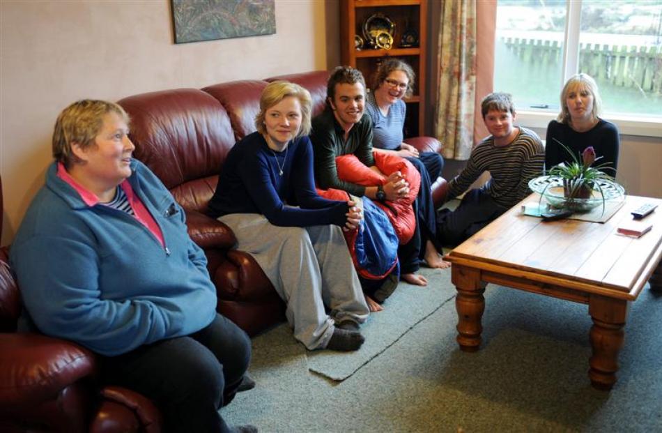 Red Cross team members Lynette Will, Anya Matravers, Jacob Moller, Jill Hetherington, Daniel Benn...