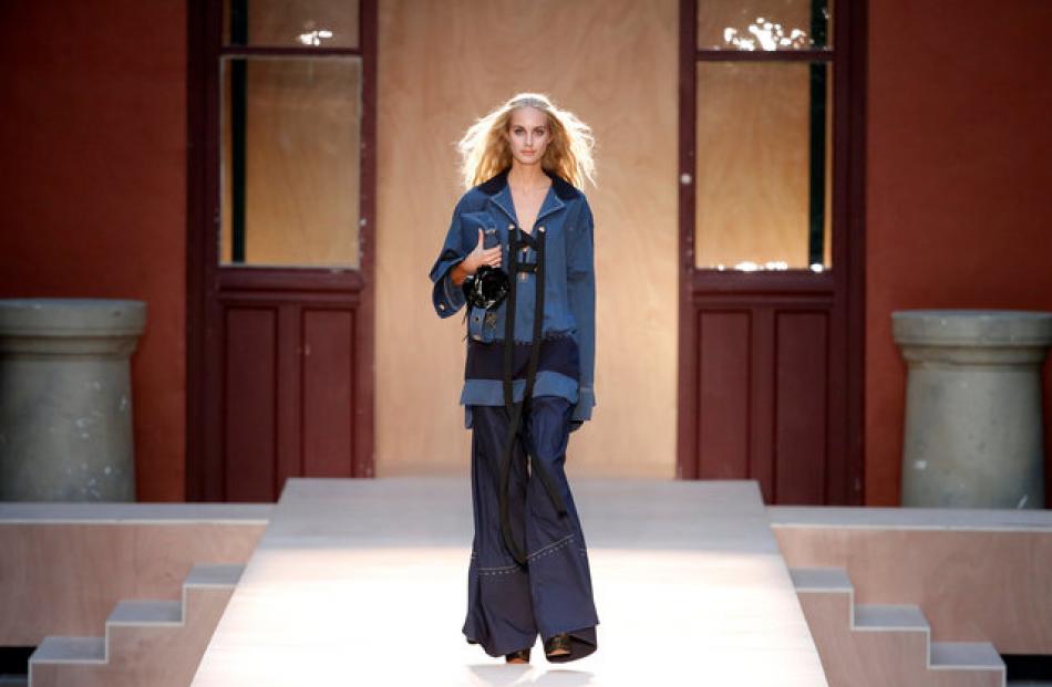 Wide-legged pants were a classic Sonia Rykiel feature that were included in this year's show....