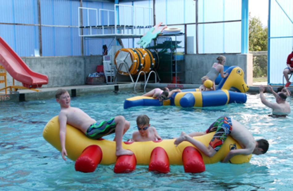 The two new inflatable pool toys were enjoyed by all ages at the official opening of the...