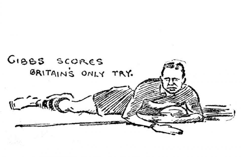 Sketches by an unknown ODT artist that appeared in the paper following the game. Image from ODT...
