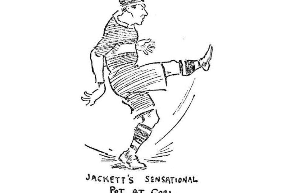 Sketches by an unknown ODT artist that appeared in the paper following the game. Image from ODT...