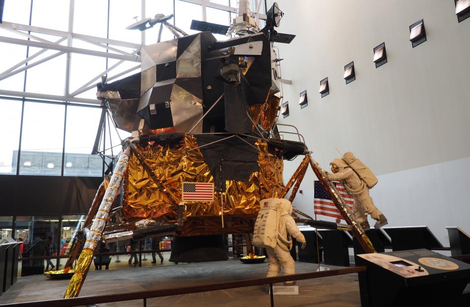 This Lunar Module from the Apollo 11 space mission is on display at the National Air and Space...