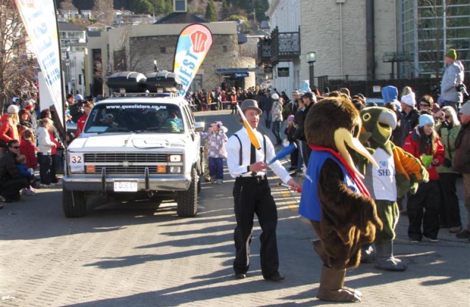 The circus appeared to come to Queenstown with some entertaining floats. Photo by James Beech
