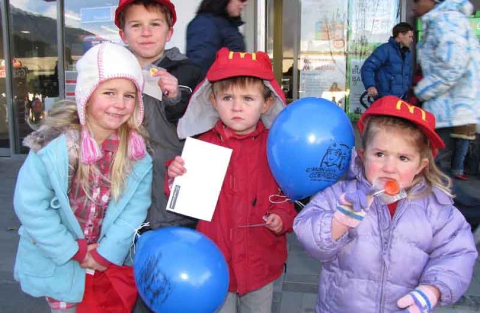 Lydia Soper (6), William Soper (8), Dylan Soper (5) and Gabrielle Soper (2), all of Te Anau.