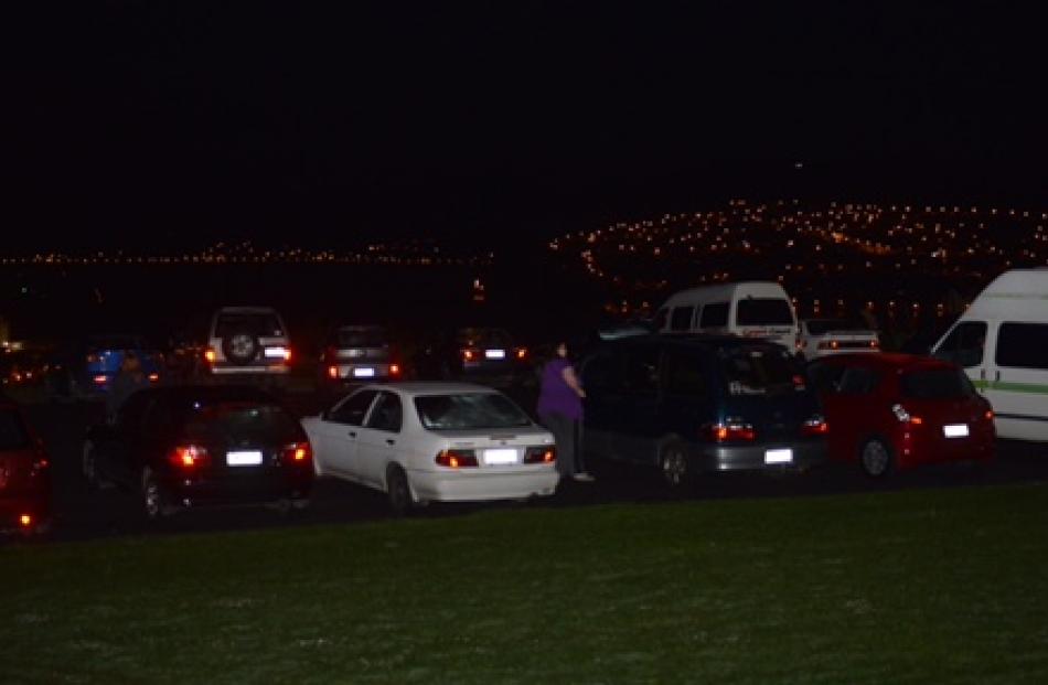 Evacuees gather at Unity Park in Dunedin. Photo by Craig Baxter