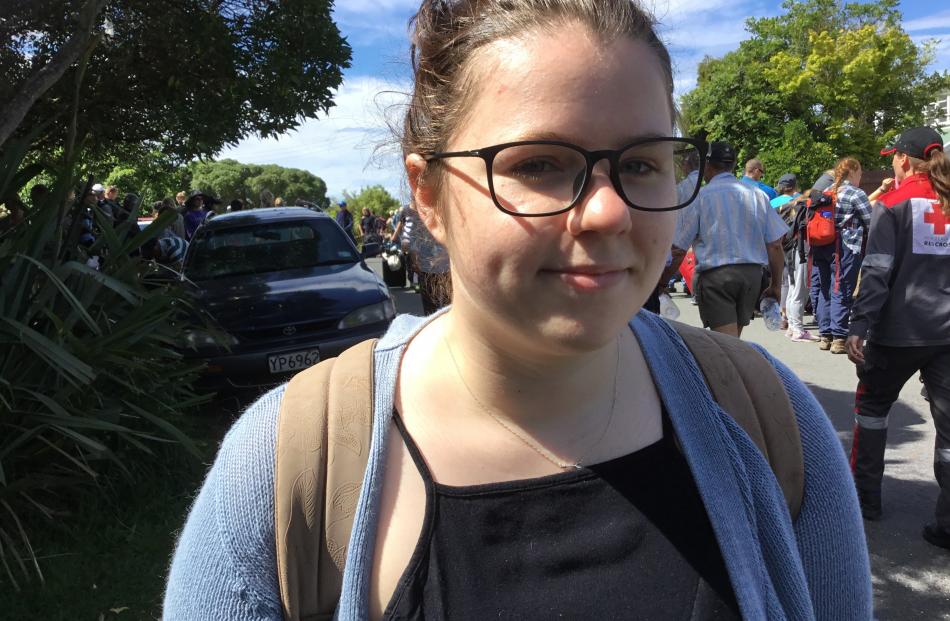 University of Otago student Alice Edgcombe was looking forward to escaping after being left "shaking and crying`` by the quake. Photos by Chris Morris.