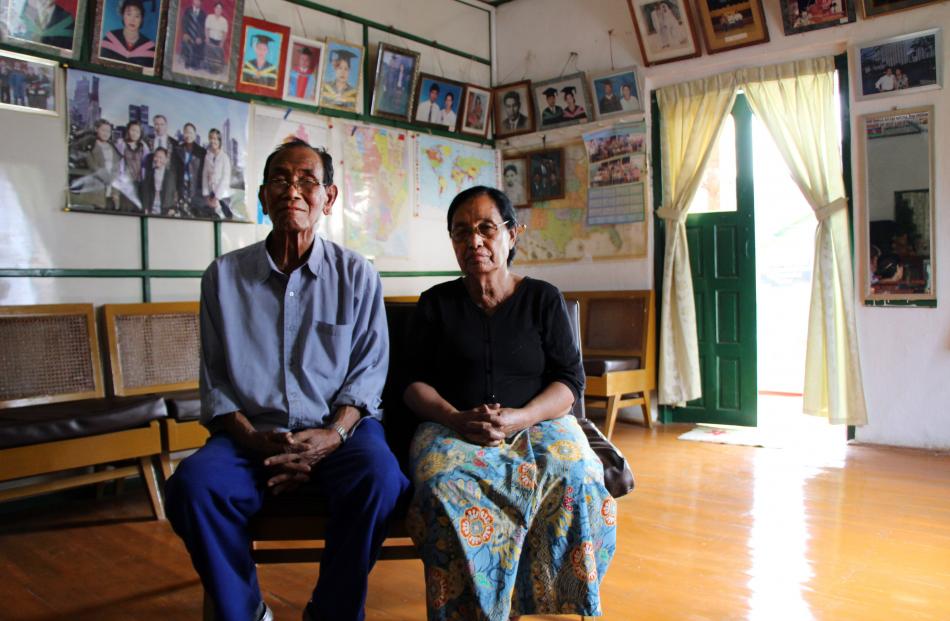 Hrang Hlun, seated with his wife Far Iaug, of Thantlang, in Chin State, is Henry Van Thio's older...