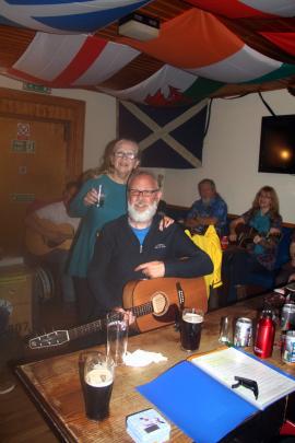 Isobel and David Gibb at the Wanlockhead Inn.