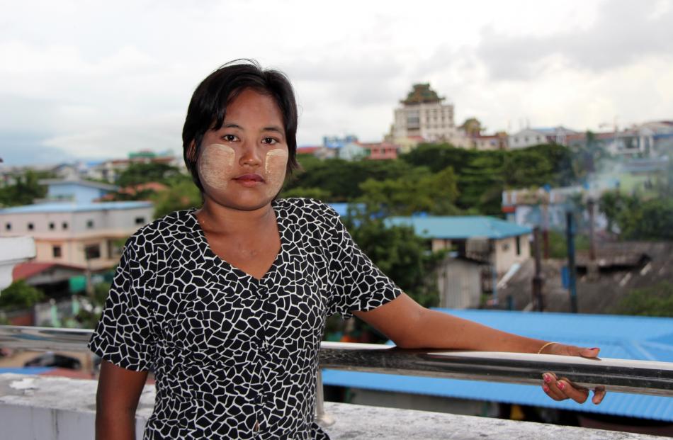 Nwe Nwe Oo (28), of Yangon, and her family regularly went without food when she was forced to...