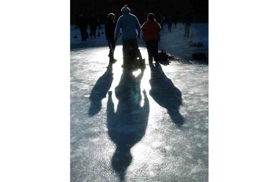 Silhouette of the curling.