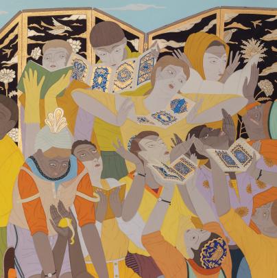 Bush’s works show minute details, such as in Shamsa. Photo from the collection of the artist.