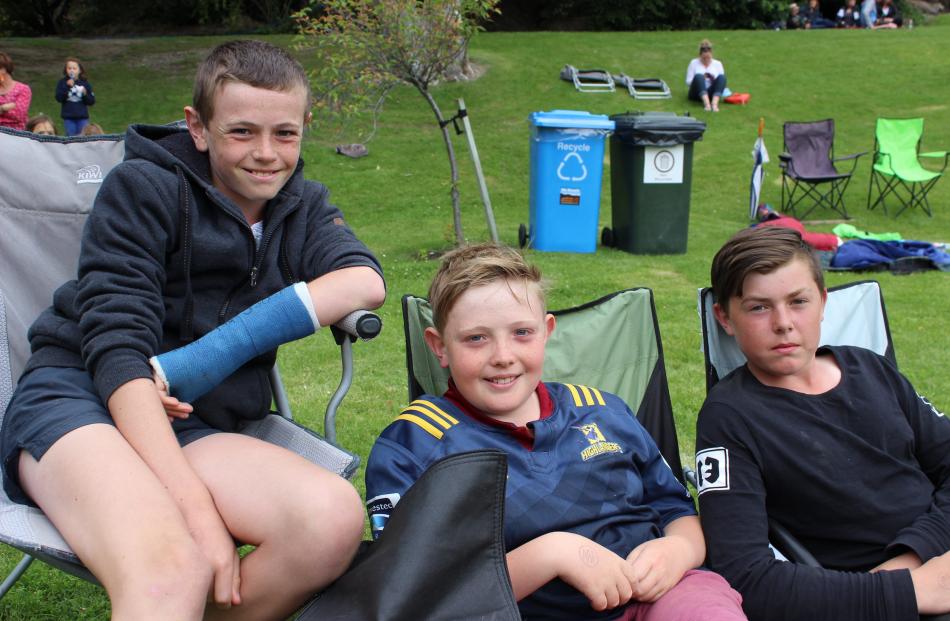 Darcy Nevill (12), Jed Nevill (12) and Jack Hibberd (15), all of Poolburn.