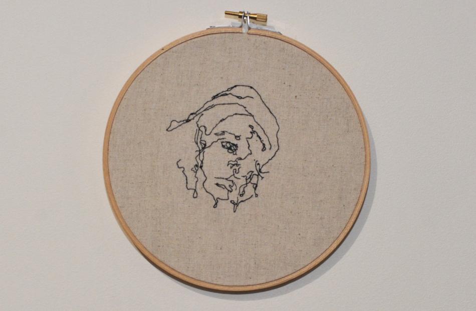 Bella Bollinger’s fabric and stitch works. 