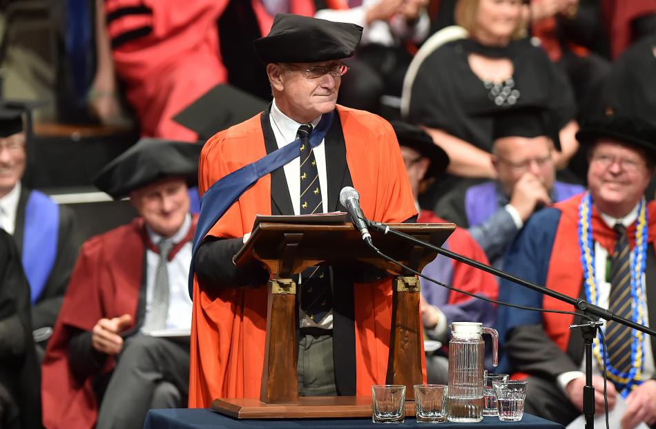 Award-winning  Australian journalist and science communicator Robyn Williams addresses University...