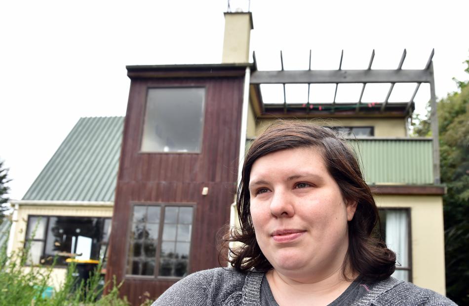 Colleen Anderson was among the Rimu St residents evacuated on Tuesday night as a fire burning on Signal Hill threatened Ravensbourne. Photos by Peter McIntosh.