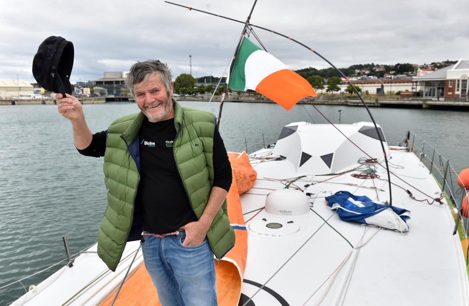 Irish around-the-world yachtsman Enda O’Coineen is pleased to be in the shelter of Dunedin’s...