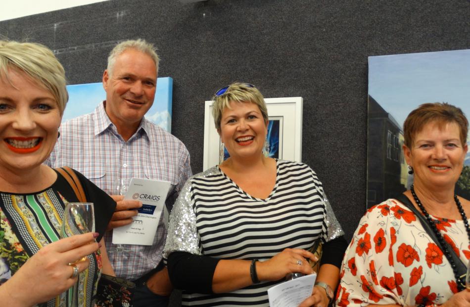 Lisa O'Neill of Levin, Father Martin Flannery, Jen Anderson, and Sue Anderson, all of Wanaka.  