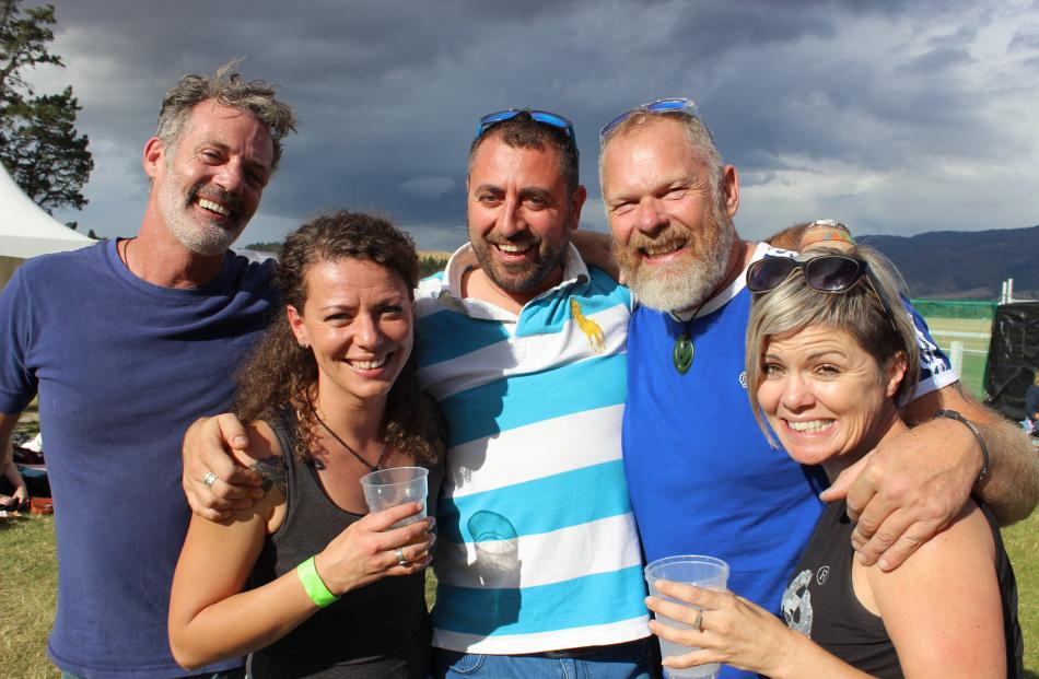 Hamish Blenerhazard and Jane Zwerrenz, both of Wanaka, with Armando Varlotta, Bob Tovey and Kylie...