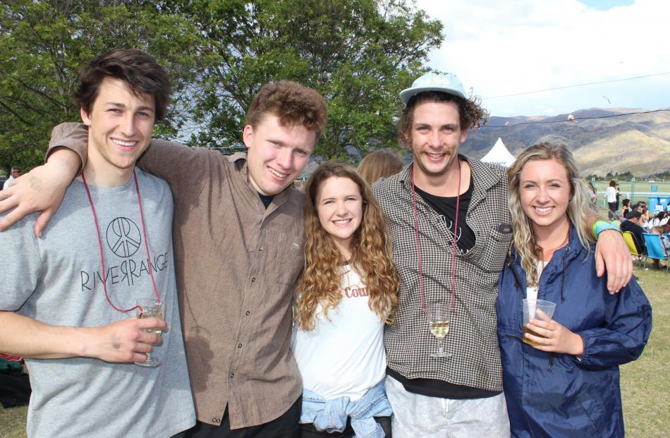 Jono Everts, Sam Marshall, Bree Munro, Dave Borrie and Alisha DeCourcy, all of Dunedin.