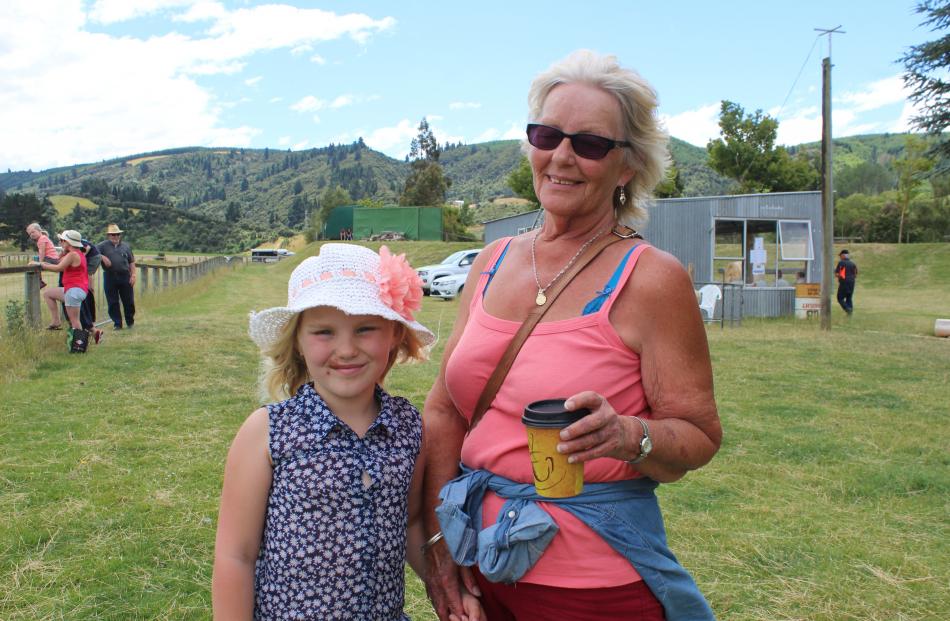 Asha Sneesby (7) of Christchurch, and Gloria Wakefield, of Lawrence.