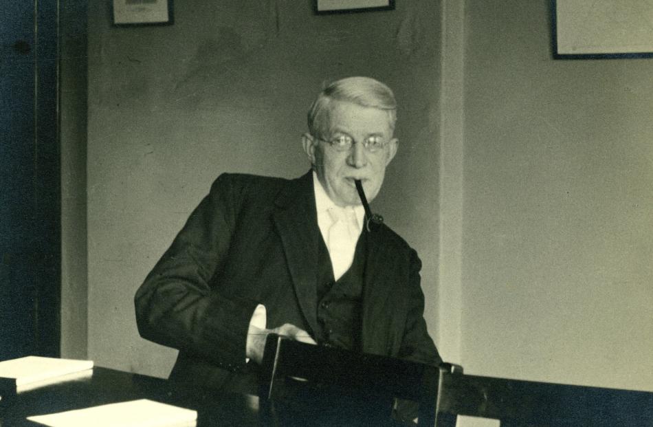 Mr Mellor smoking a pipe. Photos: supplied/Gerard O'Brien.