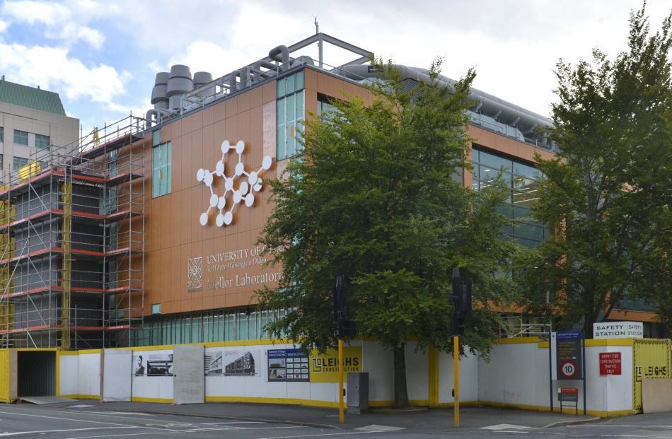 The University of Otago’s new $56million chemistry building, on the corner of Cumberland and...