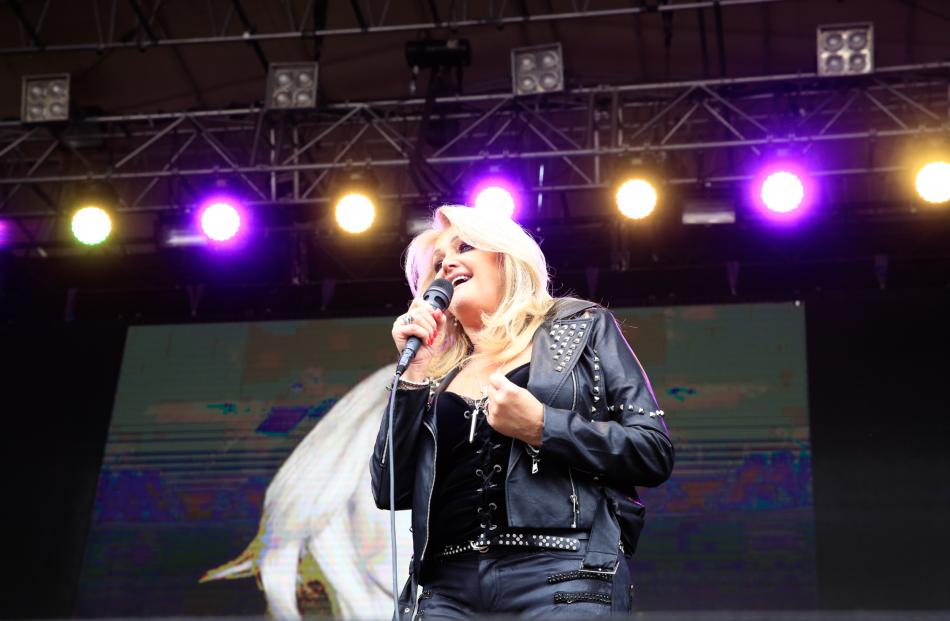 Bonnie Tyler was the first of the headline acts on the stage. Photos Greenstone Entertainment 