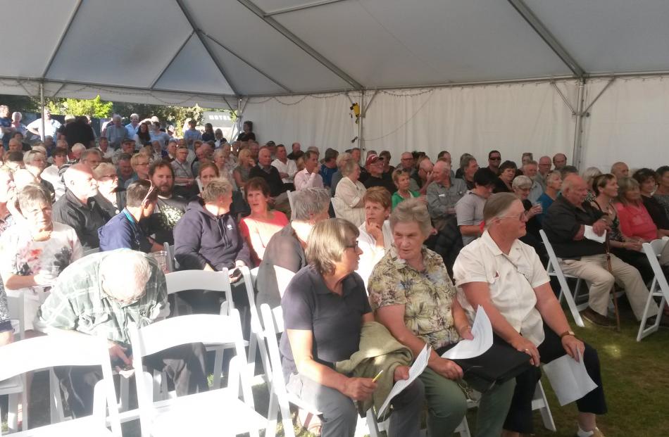 The public turnout at the  trust’s annual meeting in Twizel on January 23.