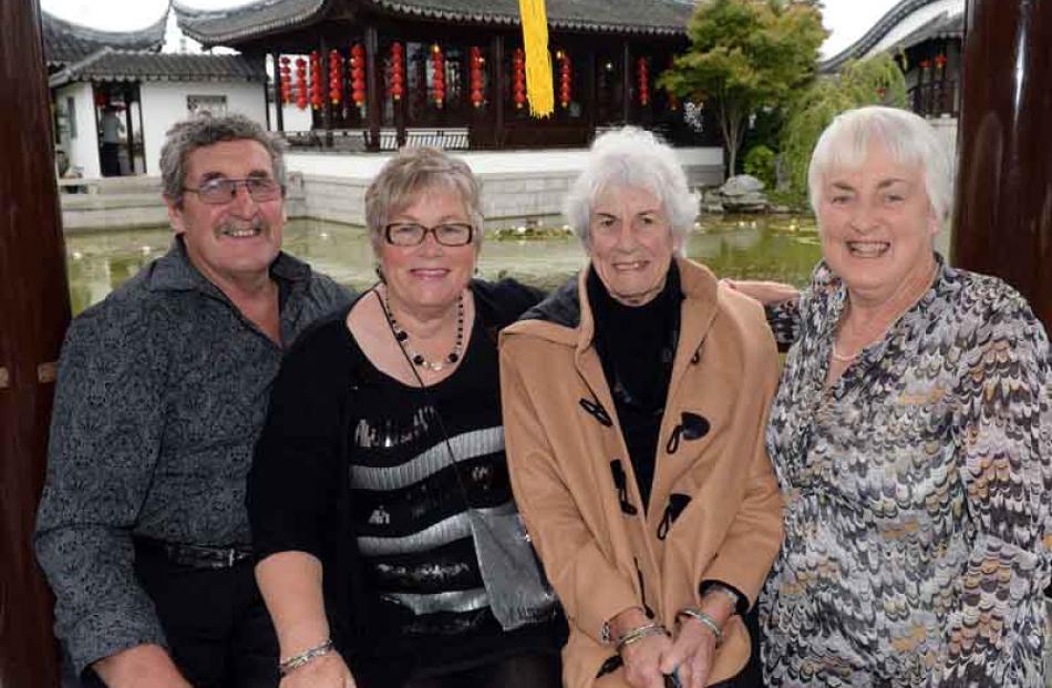 (from left) Ray and Mairi Dickson, Wendy Williamson and Rowan Pickering all of Waikaia