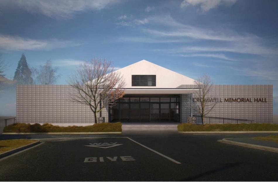 Projected images show the proposed upgrade to the Cromwell Memorial Hall. Image from BECA.