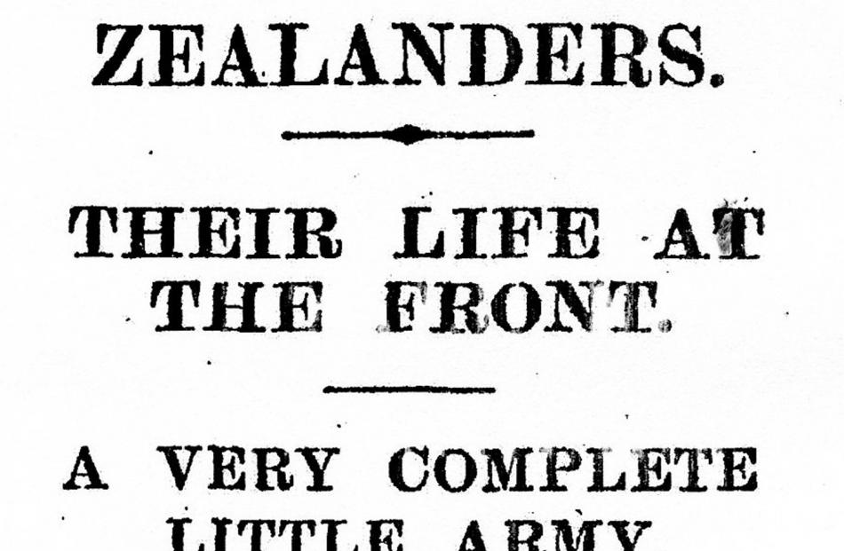 How The Times headed Northcliffe’s dispatch from the front.