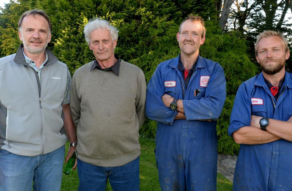 Larnach Castle general manager Paul Phelan, John Murray, Martin Eden and Jason de Boer, all of...