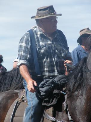 Goldfields Cavalcade Southwest to Danseys trail boss David McAtamney arrives in Omakau.