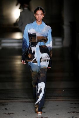 Horse print was popular with the designer. Photo: Reuters
